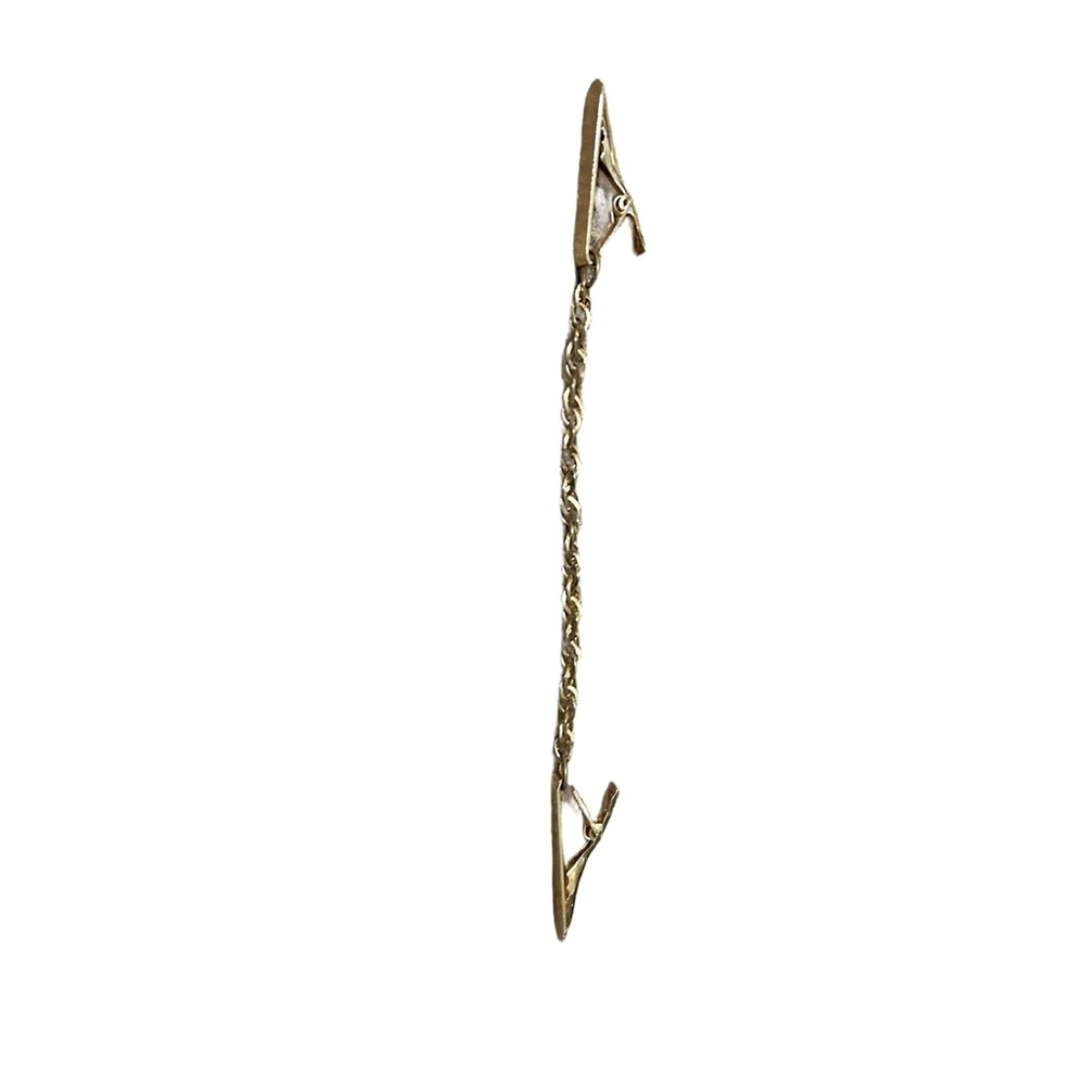 Vintage Gold Tone Sweater Guard Chain Clip – Retro 1950s Style - Picture 3 of 3